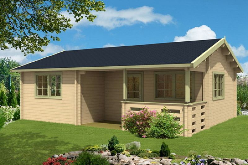 Gartenhaus mit Isolierverglasung FALUN C 70mm 780x595cm