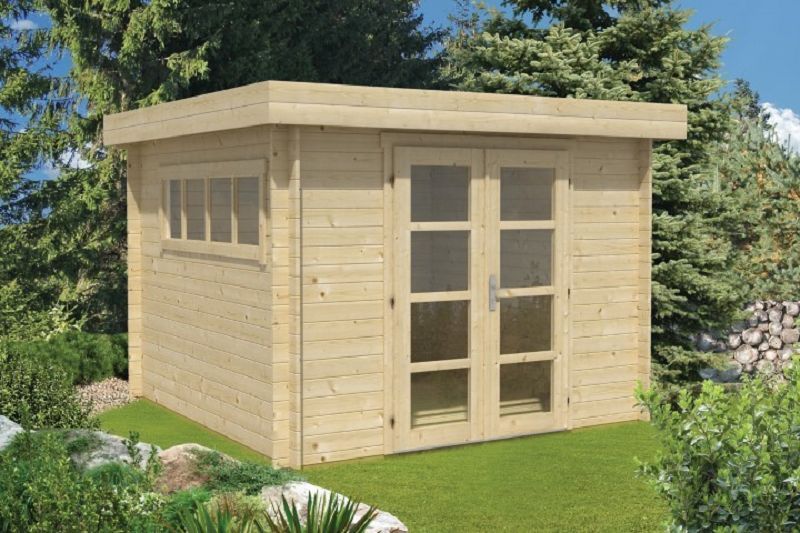 Gartenhaus Blockhütte Bodine 28mm 300cm x 300cm