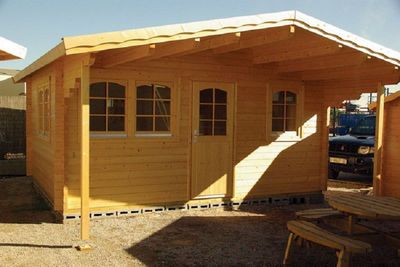 Gartenhaus mit Isolierverglasung GORBEA B 70mm 500x400cm
