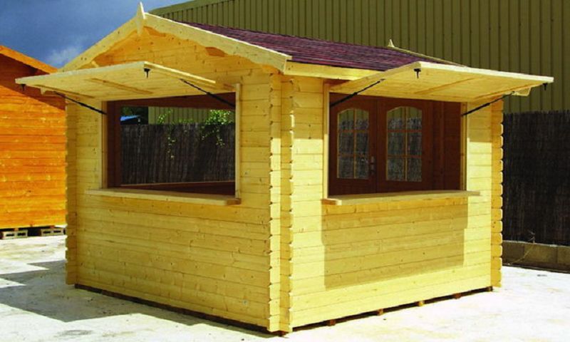 VERKAUFSSTAND KIOSK 28mm 300x300cm Gartenhaus