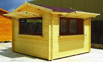 VERKAUFSSTAND KIOSK 28mm 300x300cm Gartenhaus