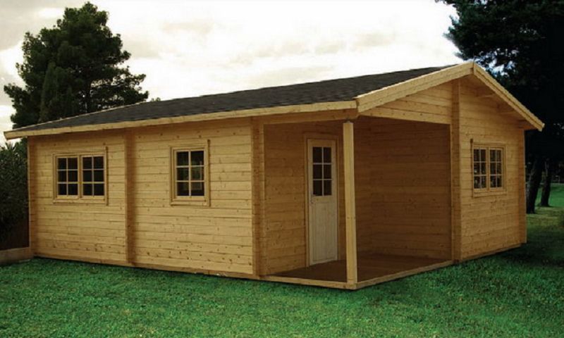 Ferienhaus mit Isolierverglasung ARLANZON B 70mm 626x740cm Gartenhaus