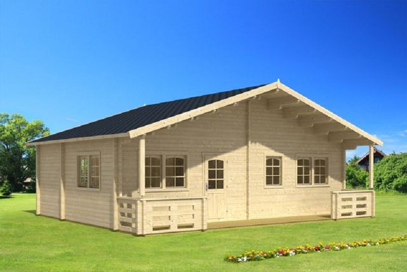 Ferienhaus mit Isolierverglasung MOTRIL 70mm 870x595cm Gartenhaus