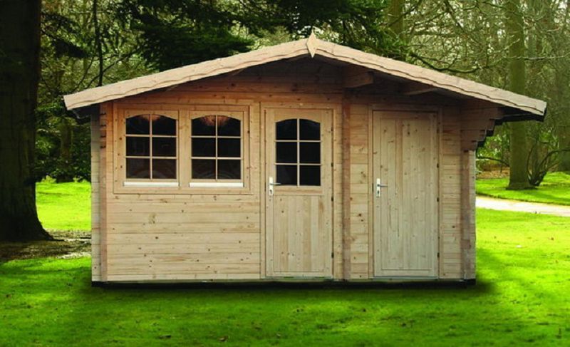Gartenhaus mit Isolierverglasung PEDRO A 70mm 445x320cm