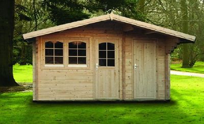 Gartenhaus mit Isolierverglasung PEDRO A 70mm 445x320cm