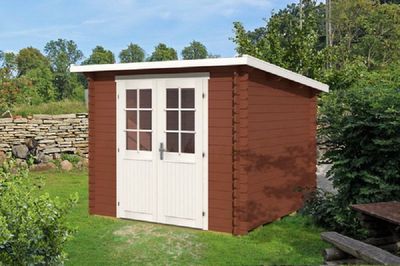 Pultdachhaus GLORIA D 28mm 290x290cm Gartenhaus