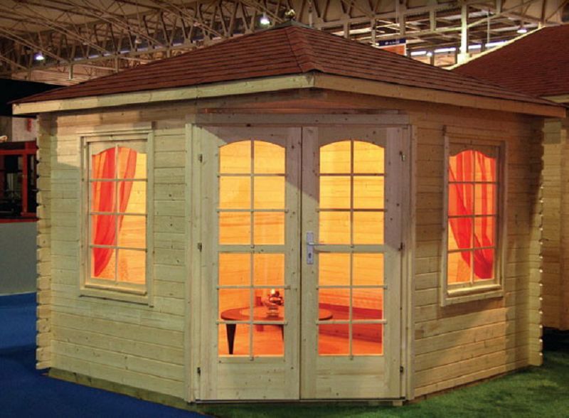 Fünfeckhaus VICTORIA B 40mm 300X300cm Gartenhaus