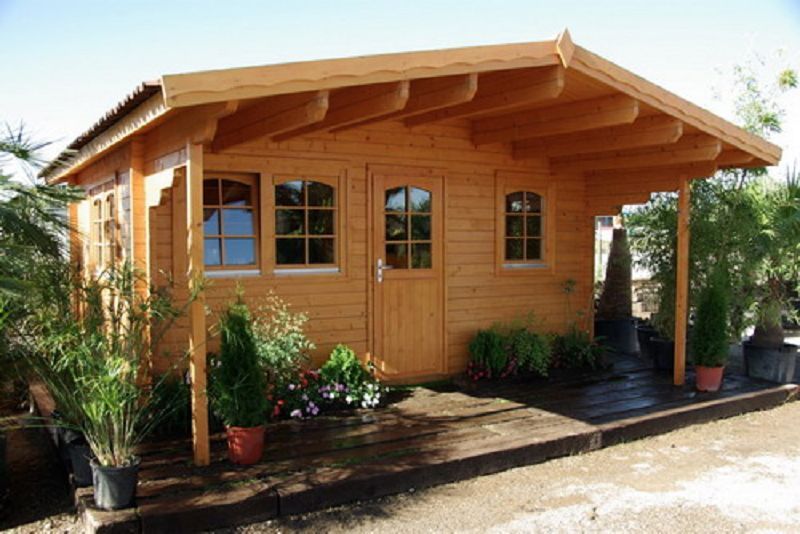 Gartenhaus mit Isolierverglasung GORBEA A 70mm 500x400cm