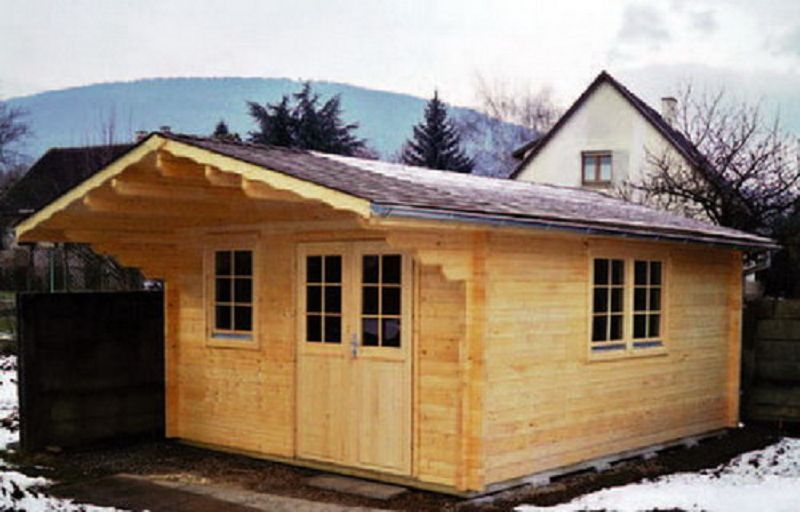 Gartenhaus mit Isolierverglasung MALAGA B 70mm 380x380cm