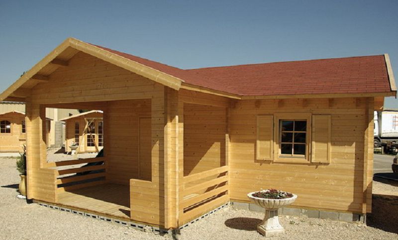 Gartenhaus mit Isolierverglasung VALENCIA A 70mm 620x770cm mit Schlafboden