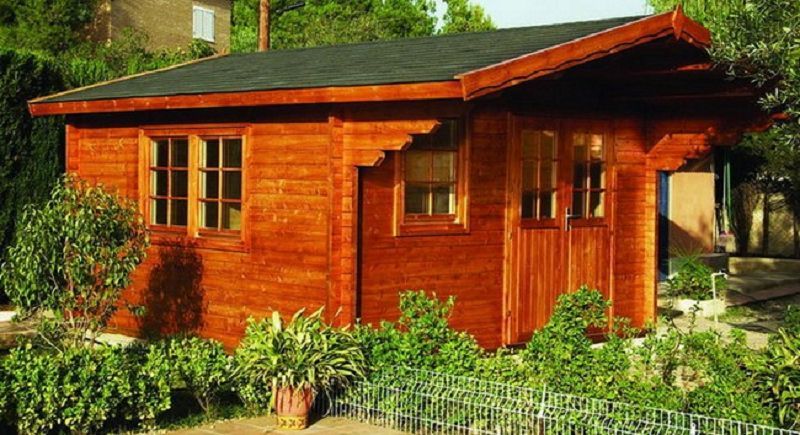 Gartenhaus mit Isolierverglasung ENZO B 70mm 400X400cm