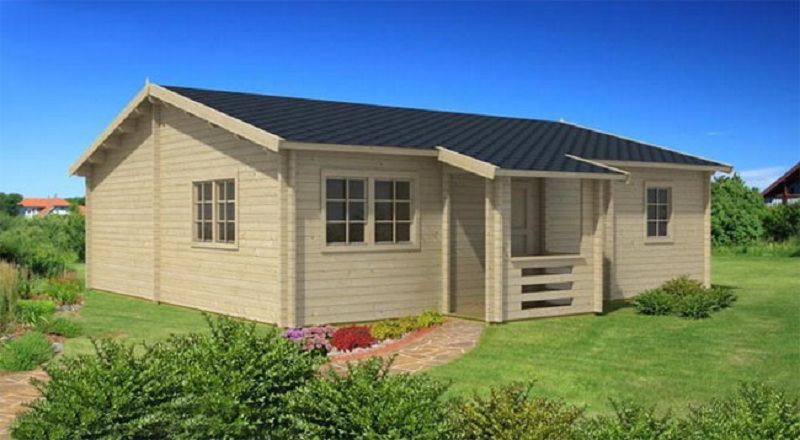 Ferienhaus mit Isolierverglasung ESTONIA 70mm 797x897cm Gartenhaus