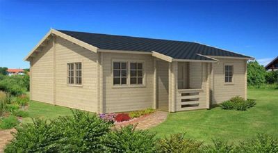 Ferienhaus mit Isolierverglasung ESTONIA 70mm 797x897cm Gartenhaus