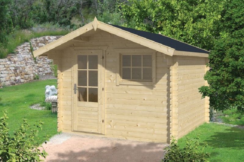 Gartenhaus Blockhütte Bo 28mm 300cm x 300cm