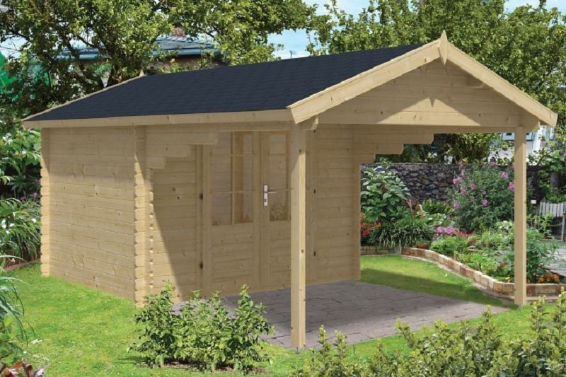 Gartenhaus Blockhütte Georg 28mm 260cm x 300cm