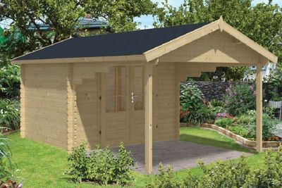 Gartenhaus Blockhütte Georg 28mm 260cm x 300cm