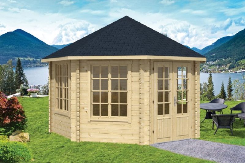 Gartenhaus Blockhütte Lynn 45mm 427cm x 427cm