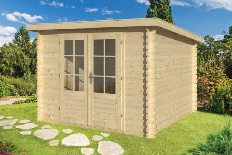 Gartenhaus Blockhütte Jörgen 28mm 290cm x 290cm