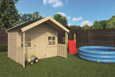 Holzspielhaus Spielhütte Spielhaus   Aladdin 16 mm 119cm x 179cm