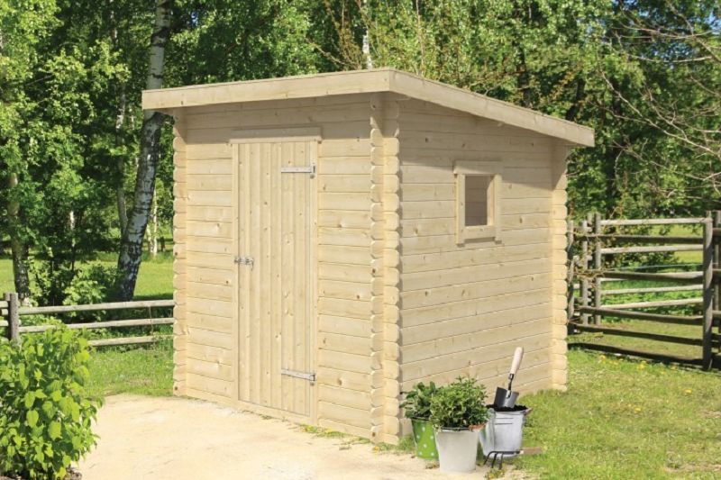 Gartenhaus Blockhütte Eigo 19mm 220cm x 220cm