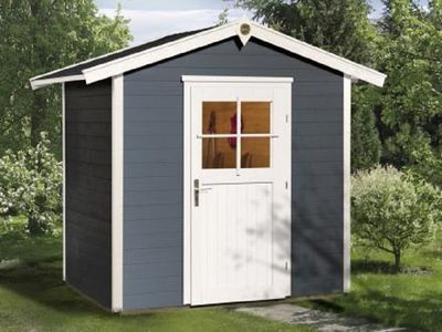 205 x 154cm  Gartenhaus 223 Gr.1, anthrazit, 21 mm, Einzeltür