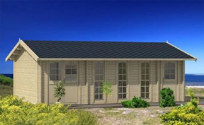 Ferienhaus mit Isolierverglasung LEON B 70mm 725x450cm Gartenhaus