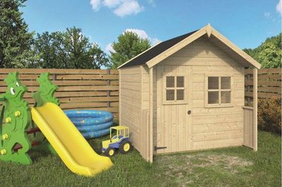 Holzspielhaus  Spielhaus   Schneewittchen 16 mm 149cm x 149cm  inkl. Dachpappe