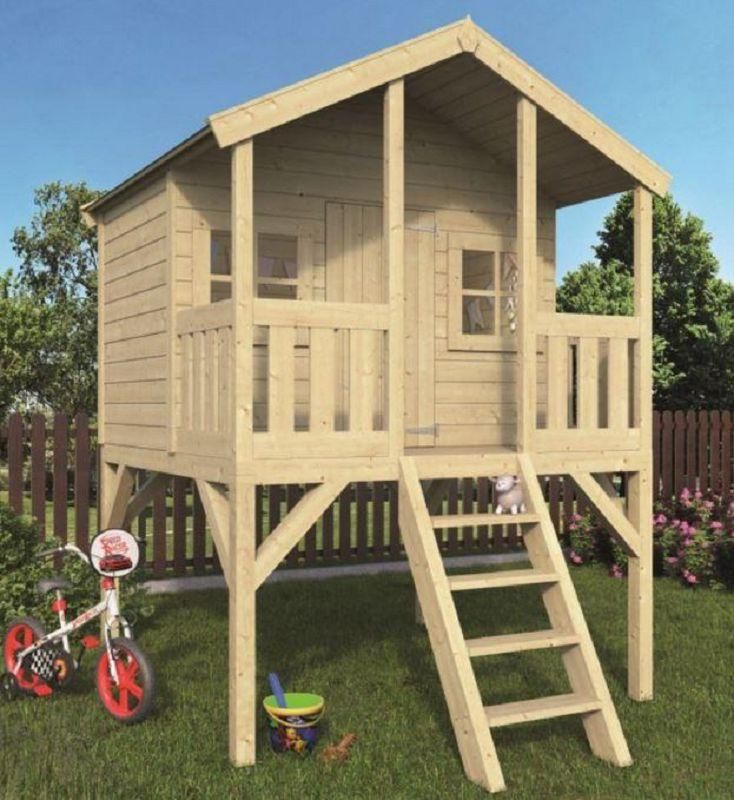 Holzspielhaus Spielhütte Spielhaus   Peter Pan 16 mm 182cm x 180cm