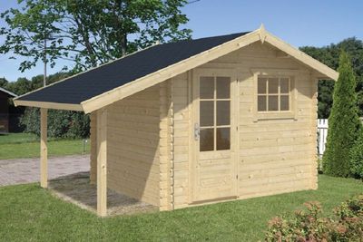Gartenhaus Blockhütte Lars 28mm 260cm x 300cm Gartenhaus Blockhütte Lars 28mm 260cm x 300cm