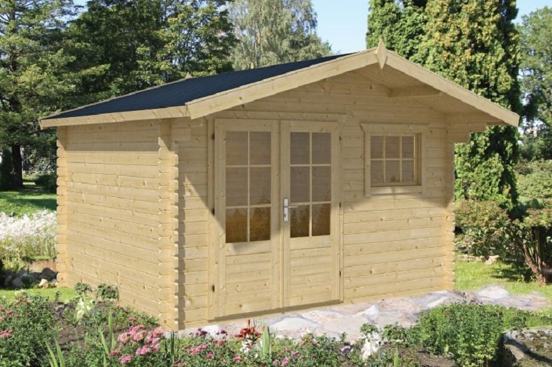 Gartenhaus Blockhütte Ingmar 28mm 290cm x 380cm