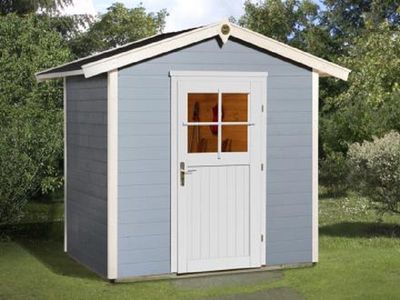 205 x 154cm  Gartenhaus 223 Gr.1, grau, 21 mm, Einzeltür
