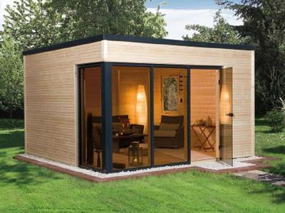 Weka Gartenhaus Cubilis Line 412 Gr.1, natur, 45 mm 380 x 300cm