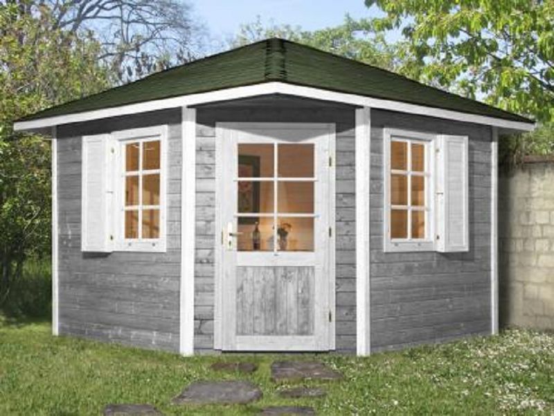 238 x 238cm  Gartenhaus 149 5-Eck Gr.1, 28 mm