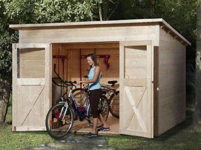 299 x 250cm  Gartenhaus 325 Gr.4, natur, 19 mm