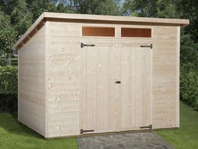 299 x 250cm  Gartenhaus 325 A Gr.2 natur, 19 mm