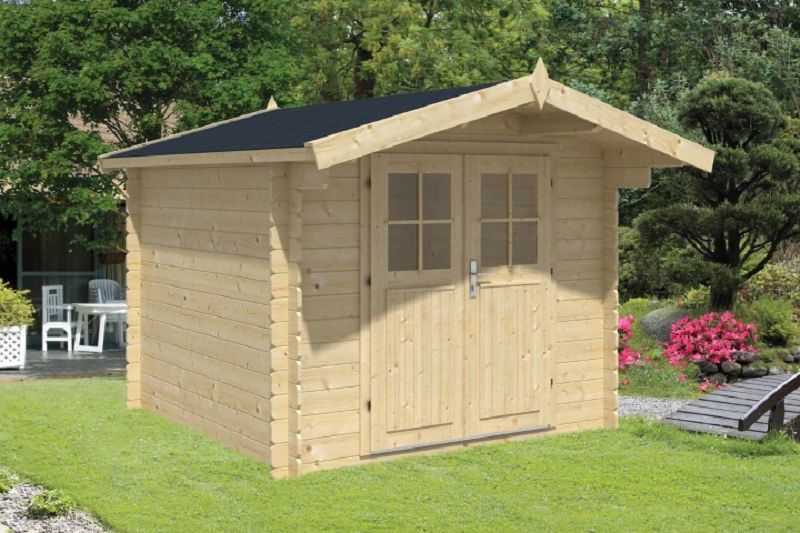 Gartenhaus Blockhütte Gitte 28mm 260cm x 260cm