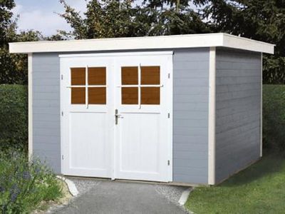 295 x 239cm Gartenhaus 227 Gr.3, grau, 21 mm