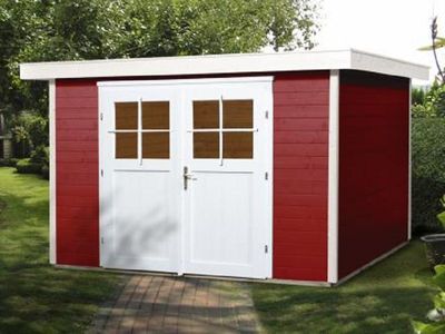 295 x 239cm Gartenhaus 227 Gr.3, schwedenrot, 21 mm