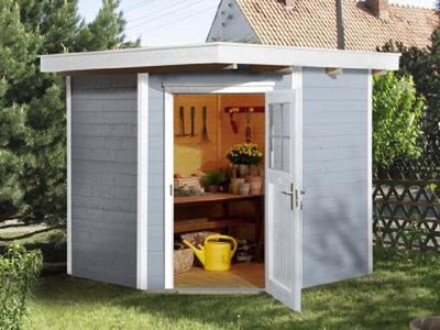 205 x 209cm  Gartenhaus 229 Gr.1, grau, 21 mm
