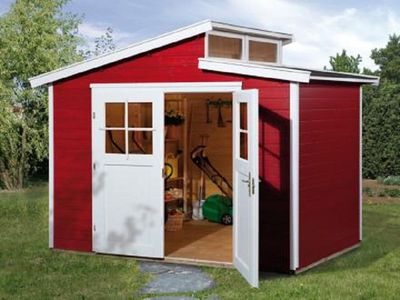 295 x 209cm Gartenhaus 226 Gr.3, schwedenrot, 21 mm