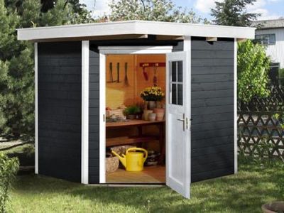 205 x 209cm  Gartenhaus 229 Gr.1, anthrazit, 21 mm