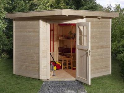 235 x 239cm Gartenhaus 229 Gr.2, natur, 21 mm