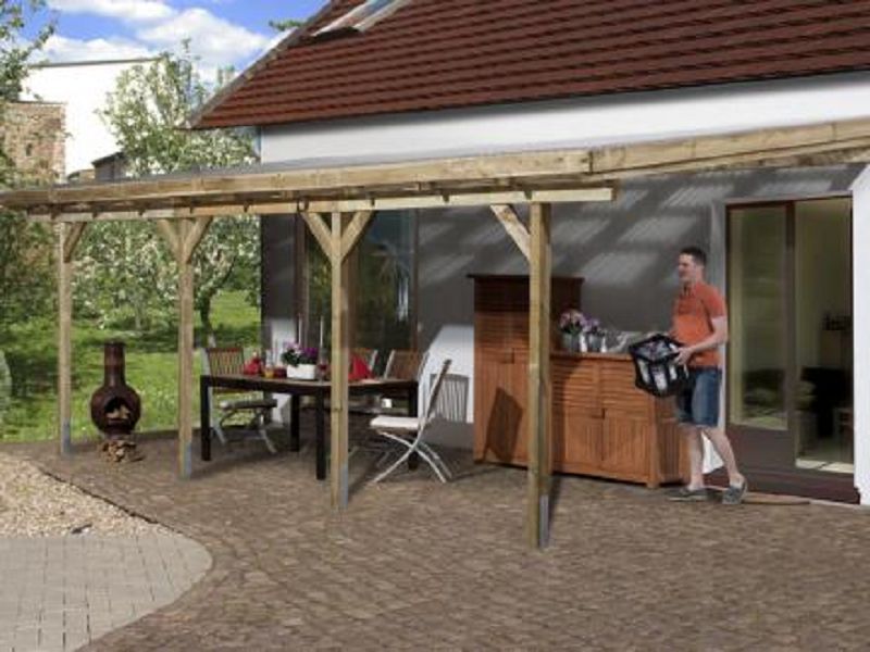 579 x 279cm  Terrassenüberdachung/Anlehncarport 671