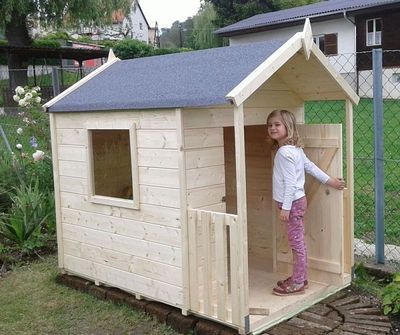 Holzspielhaus Spielhaus   Pinoccio 16 mm 180cm x 115cm