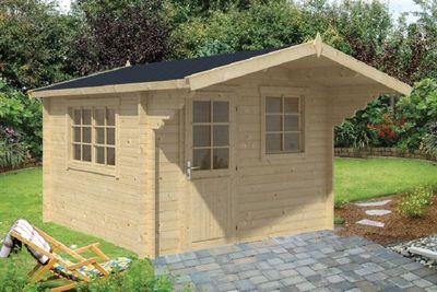 Gartenhaus Blockhütte Riho 40mm 320cm x 320cm