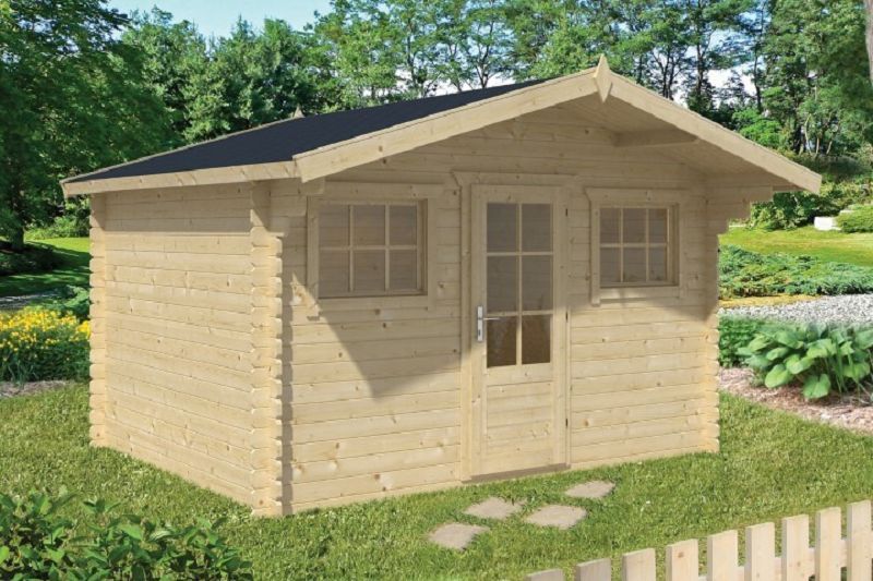 Gartenhaus Blockhütte Mika 28mm 290cm x 380cm