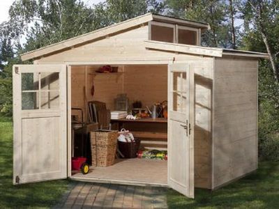 295 x 209cm  Gartenhaus 226 Gr.3, natur, 21 mm