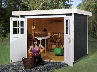 235 x 239cm  Gartenhaus 227 Gr.2, anthrazit, 21 mm