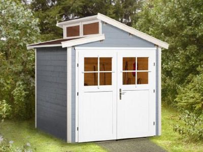 205 x 209cm  Gartenhaus 226 Gr.1, grau, 21 mm