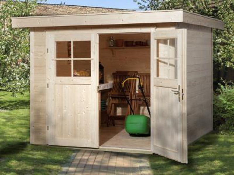 235 x 239cm  Gartenhaus 227 Gr.2, natur, 21 mm